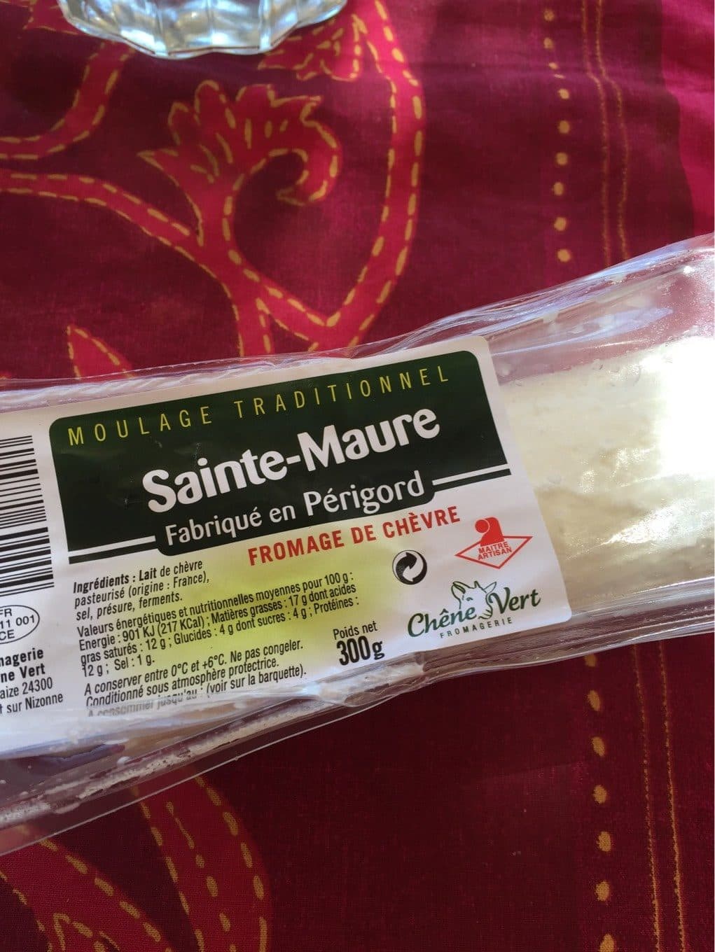 Chevre Vert Bûche Ste Maure au lait de chèvre pasteurisé, 27%MG packshot