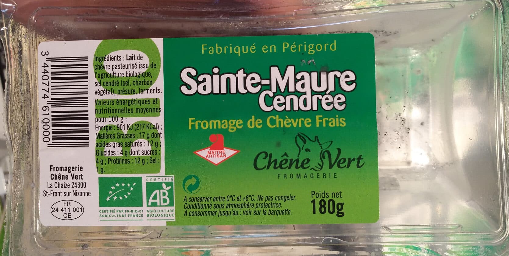 Chêne Vert Fromage chevre frais packshot