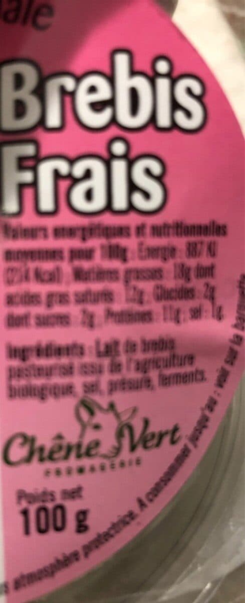Chene Vert Brebis frais packshot