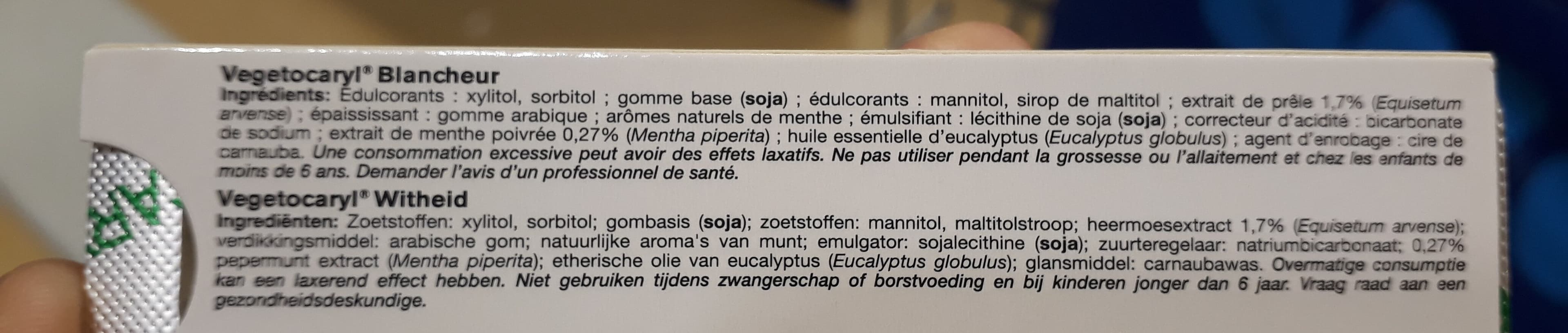 Vegetocaryl Chewing Gum blancheur Prêle & menthe poivrée packshot