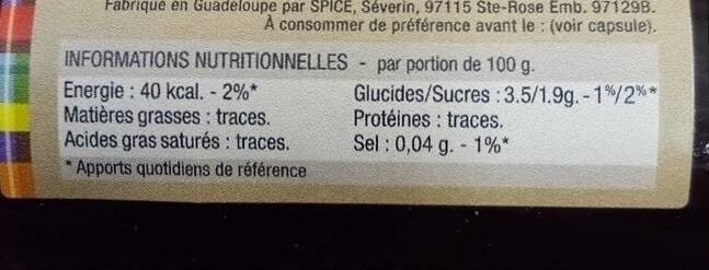 Chaleur creole Arôme vanille packshot