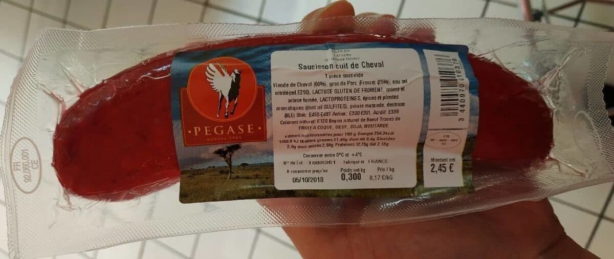 Open Food Facts Saucisson cuit de cheval packshot
