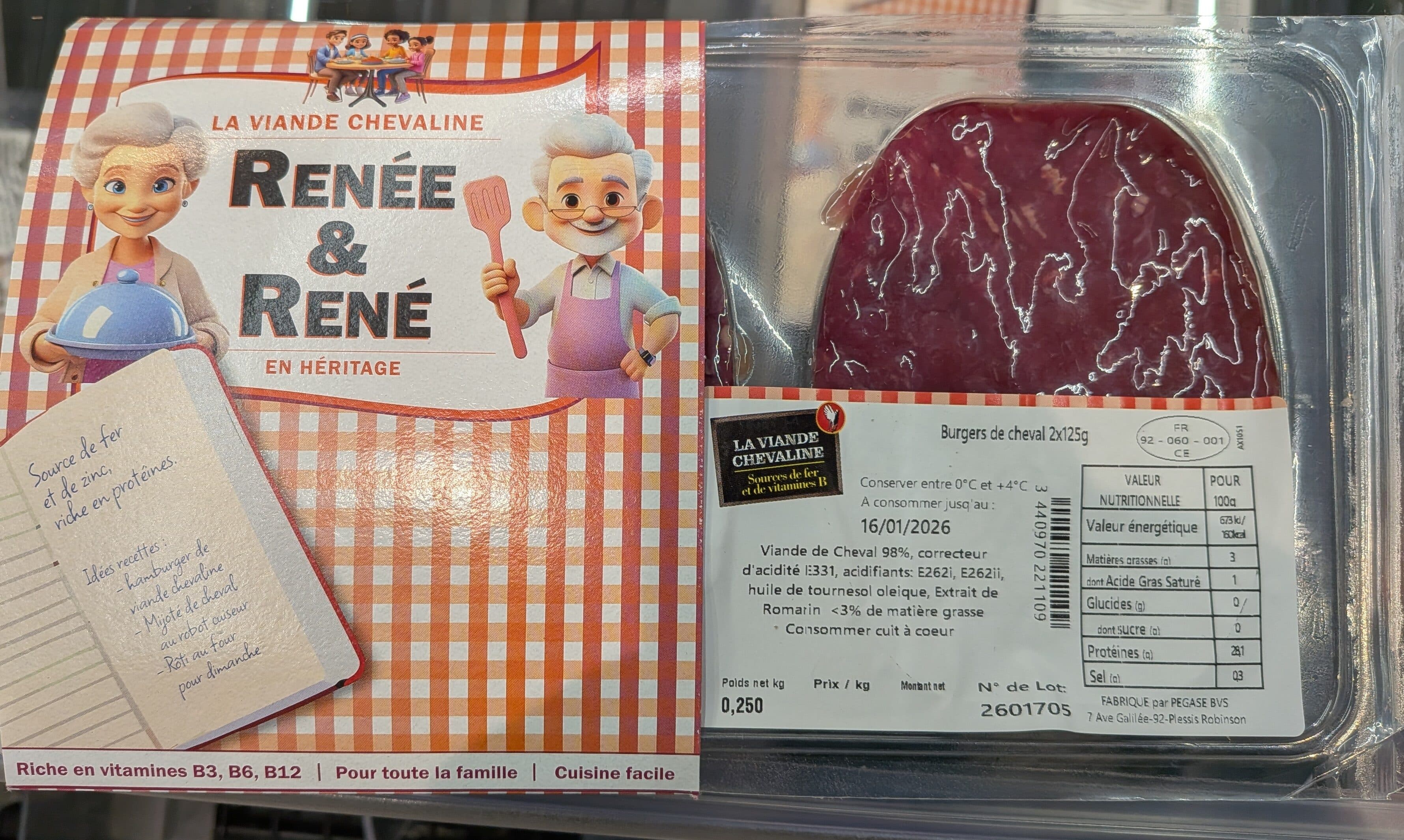 Pegase Burgers de cheval packshot