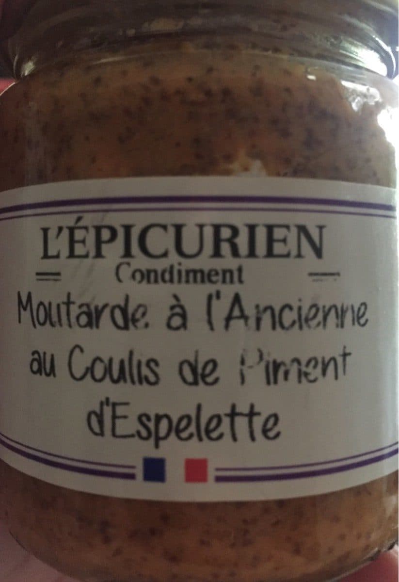 L'épicurien Moutarde à l'ancienne au coulis de piment d'espelette packshot
