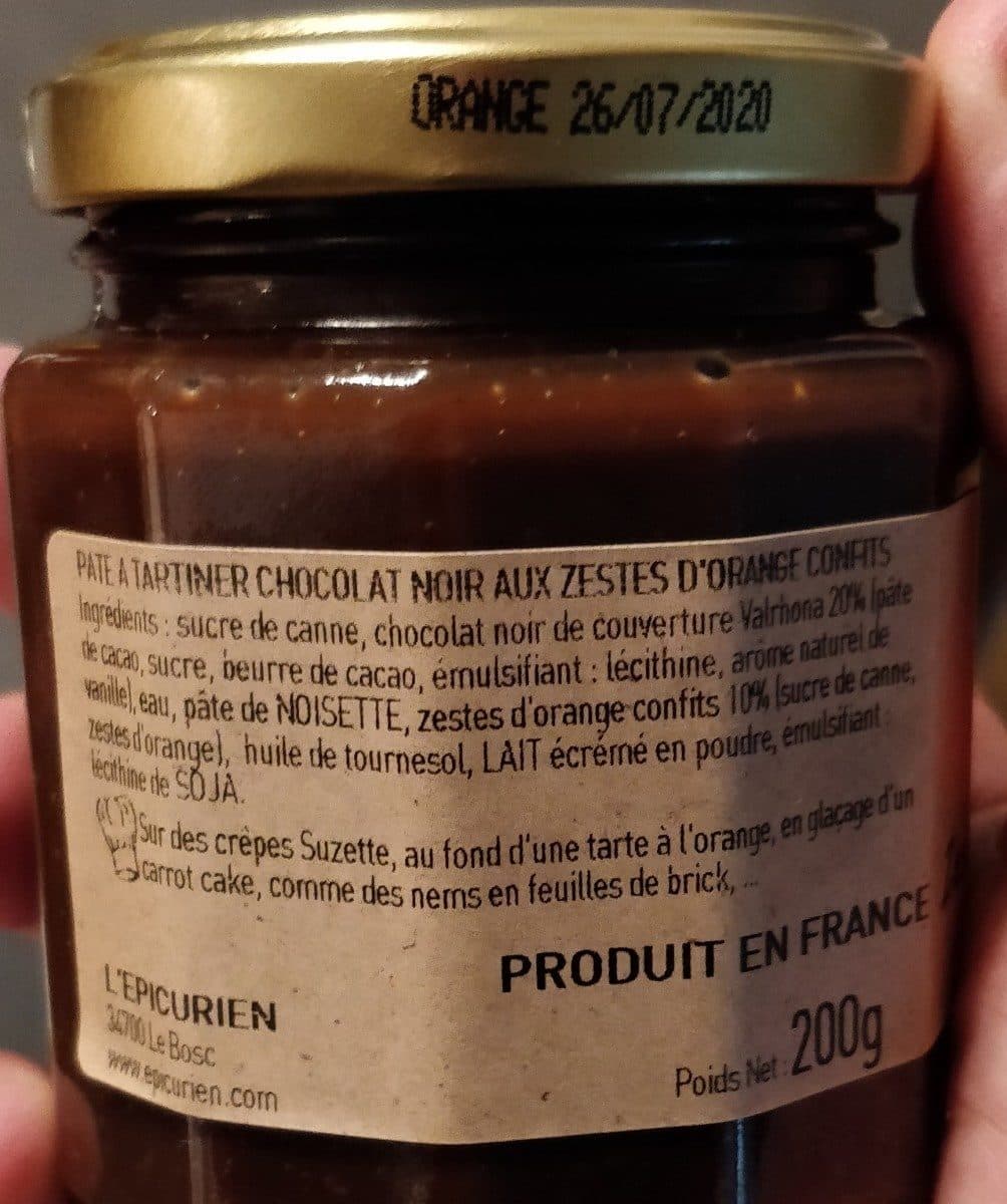 L'Epicurien Chocolat noir packshot