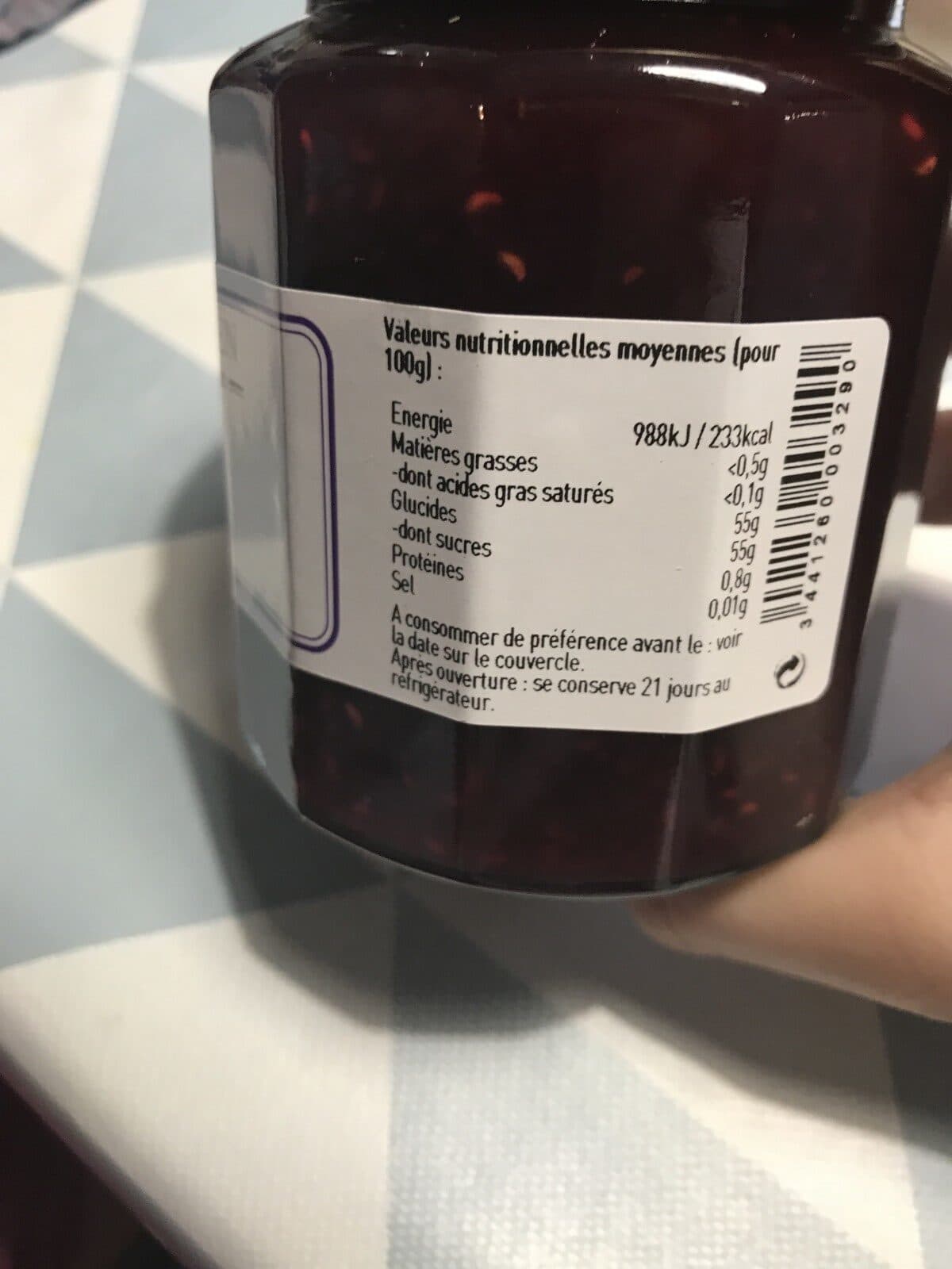 L'epicurien Confiture Framboise packshot