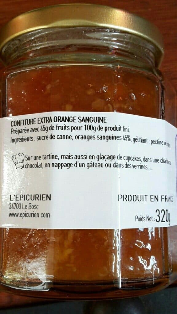 L'Epicurien Confiture Orange sanguine packshot