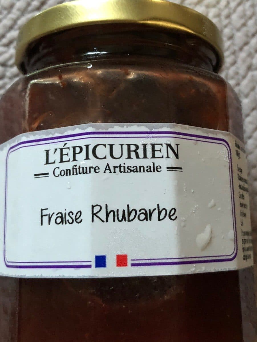 L'épicurien Confiture Fraise Rhubarbe packshot