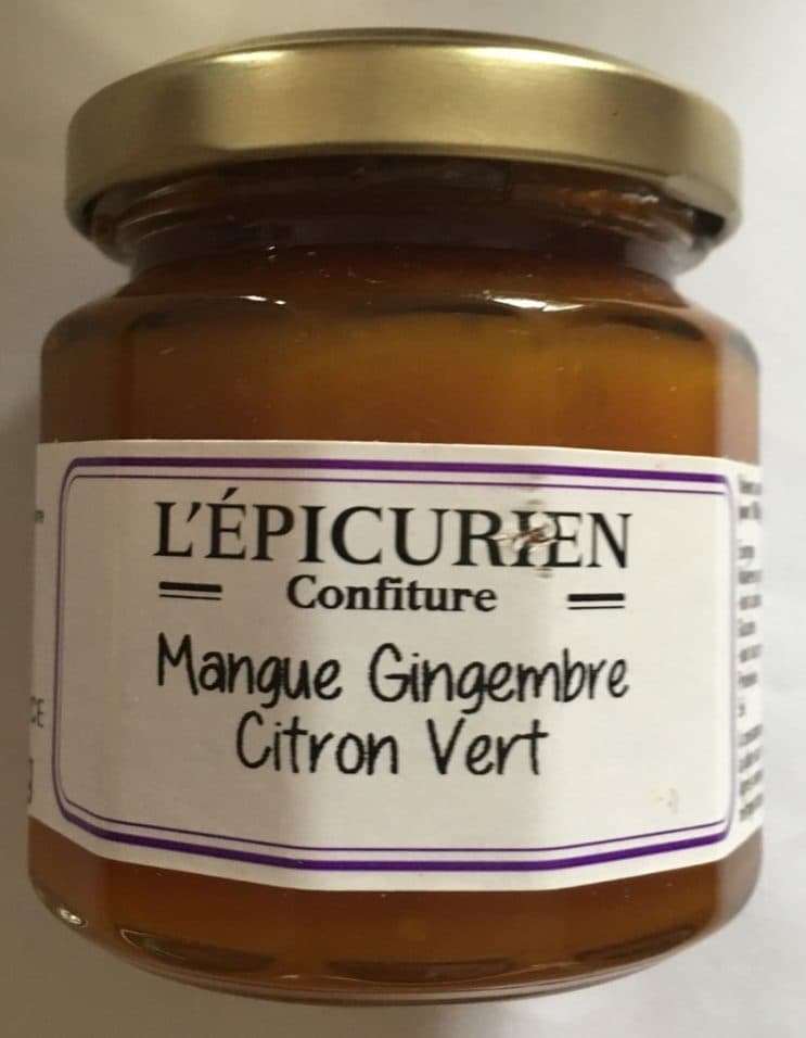 L'Epicurien Confiture mangue gingembre citron vert packshot