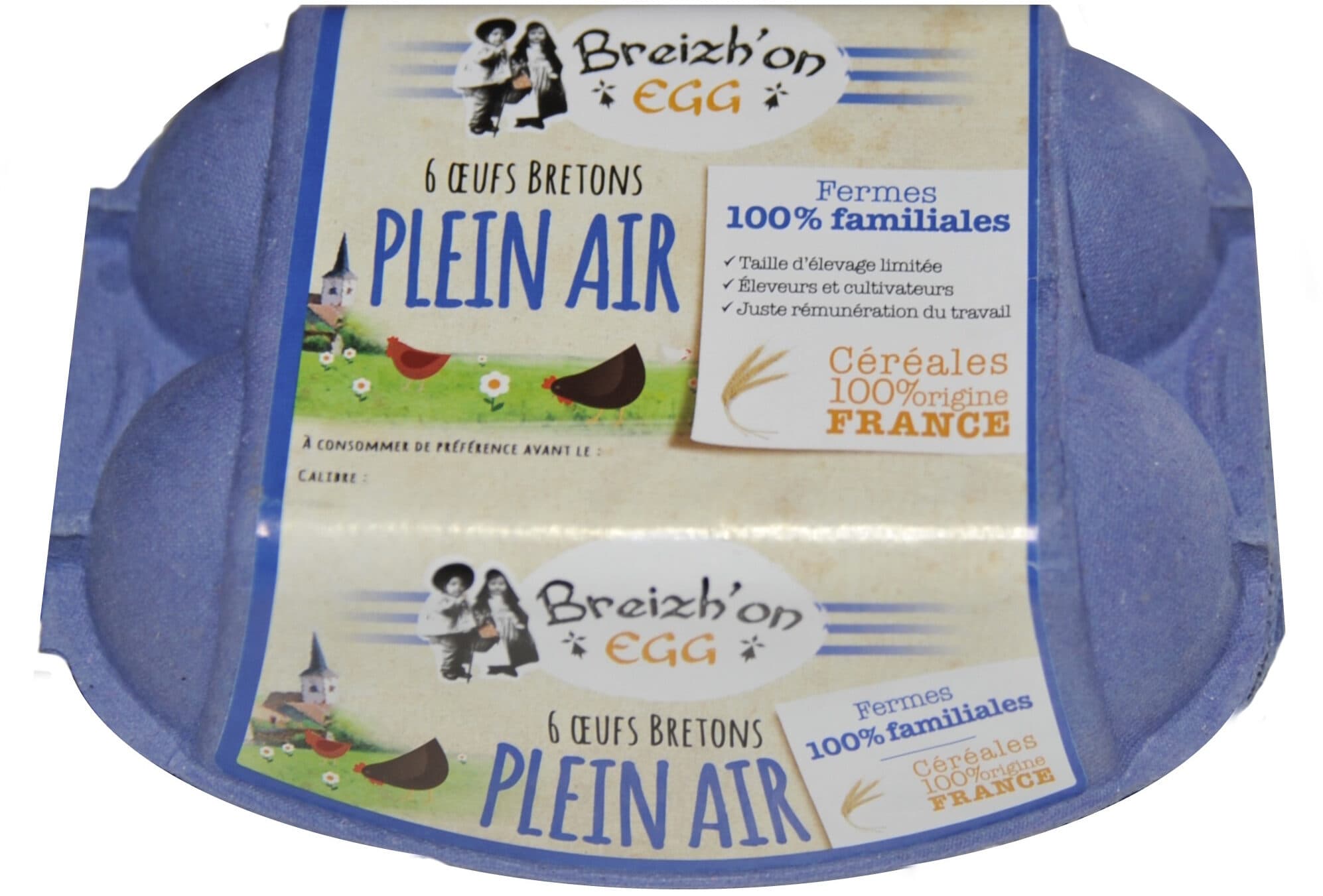 Breizh' on egg 6 oeufs Plein air packshot