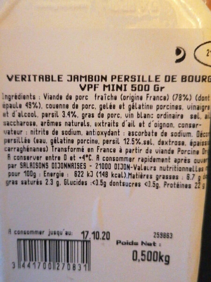 Open Food Facts Jambon persillé de bourgogne packshot