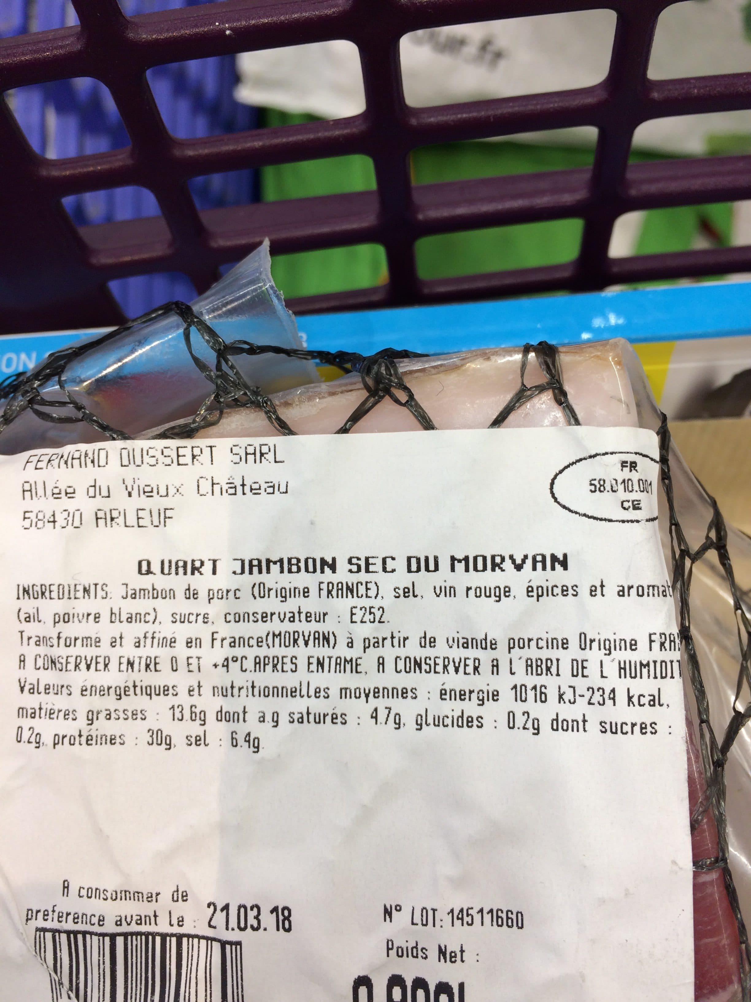 Fernand Dussert Jambon cru packshot