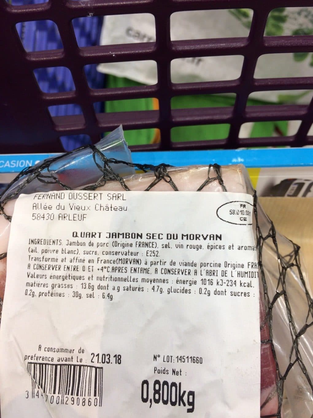 Fernand Dussert Jambon cru packshot