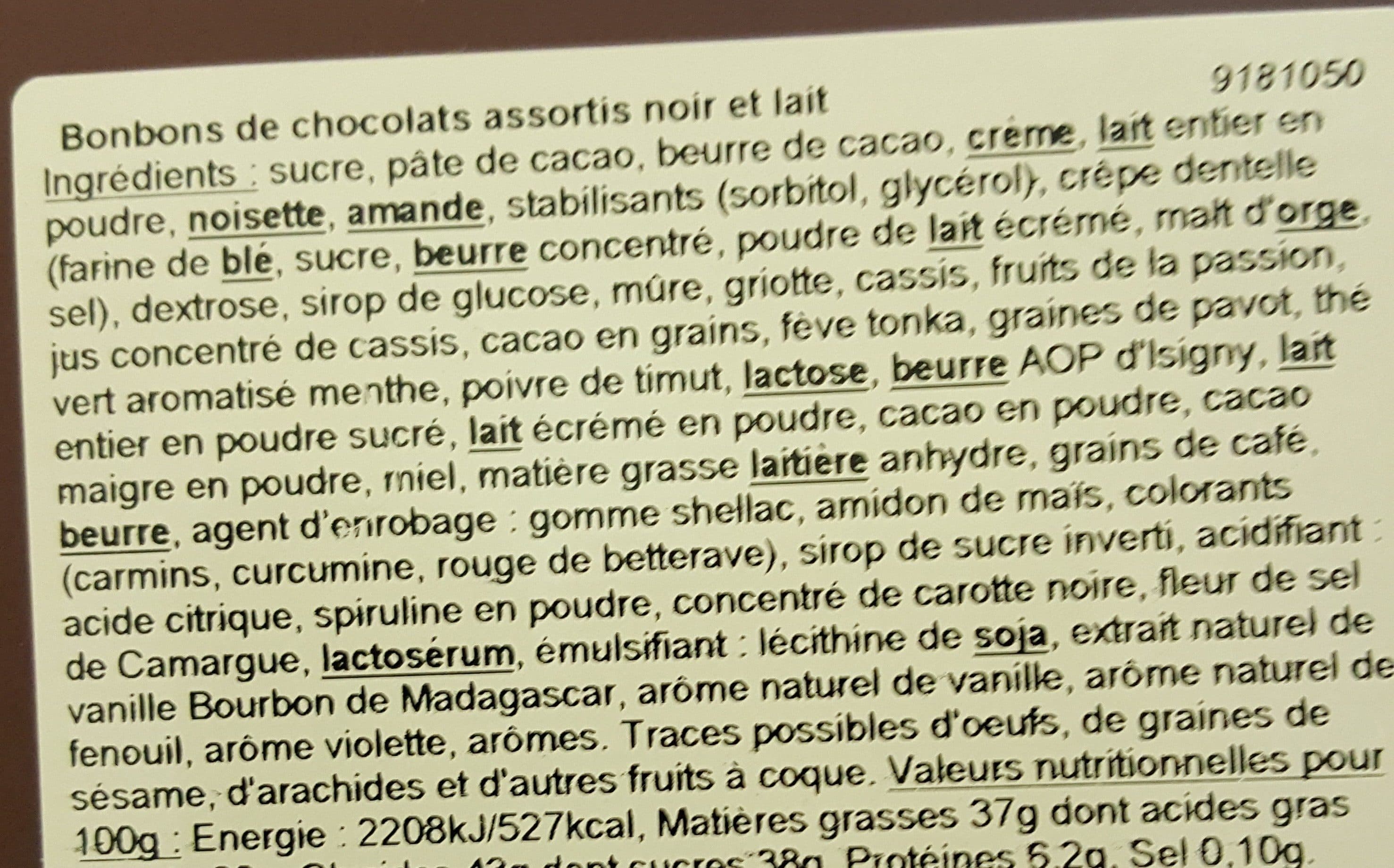 Yves Thuries Chocolats Thuries packshot