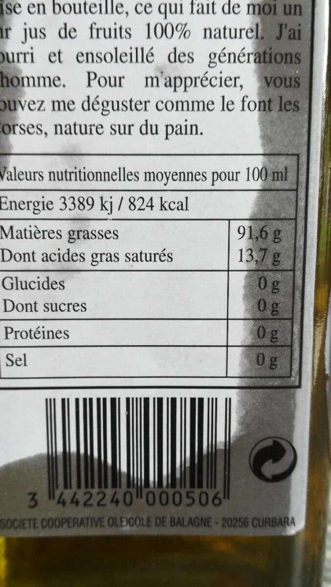 Mulinu di U Pratu Huile D'olives Corse packshot