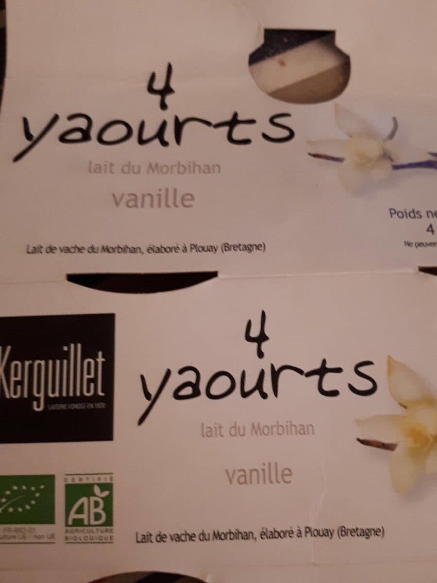 Kerguillet Yaourts bio Vanille Ferme et fondant packshot