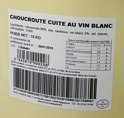 André Laurent Choucroute Cuite au Vin Blanc packshot