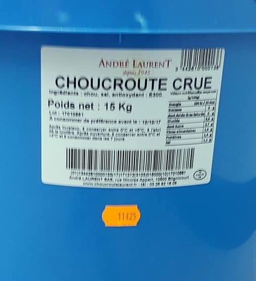 André Laurent Choucroute Crue packshot