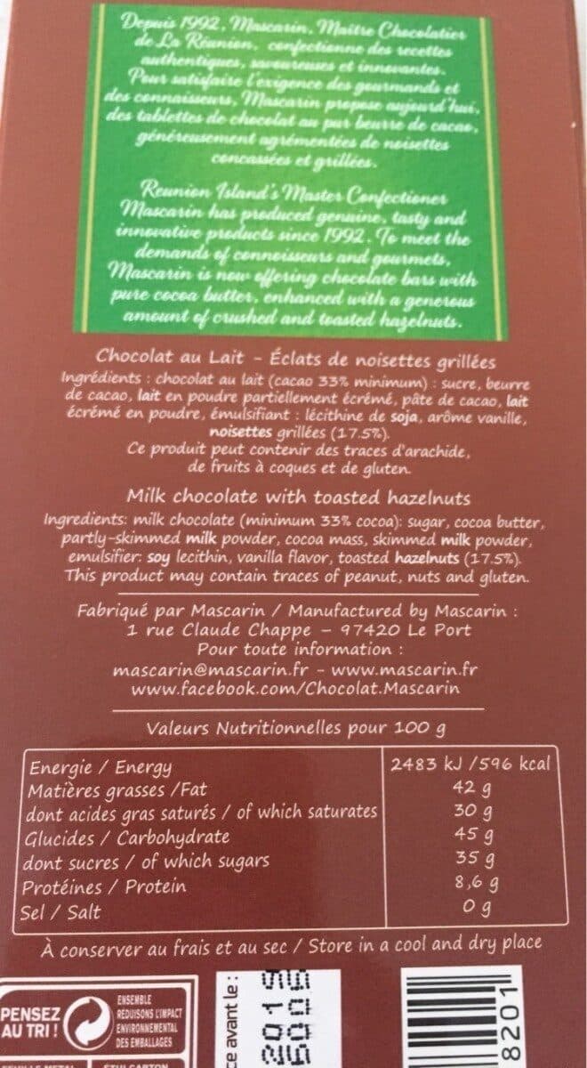 Mascarin Les gourmands éclats de noisettes grillées packshot