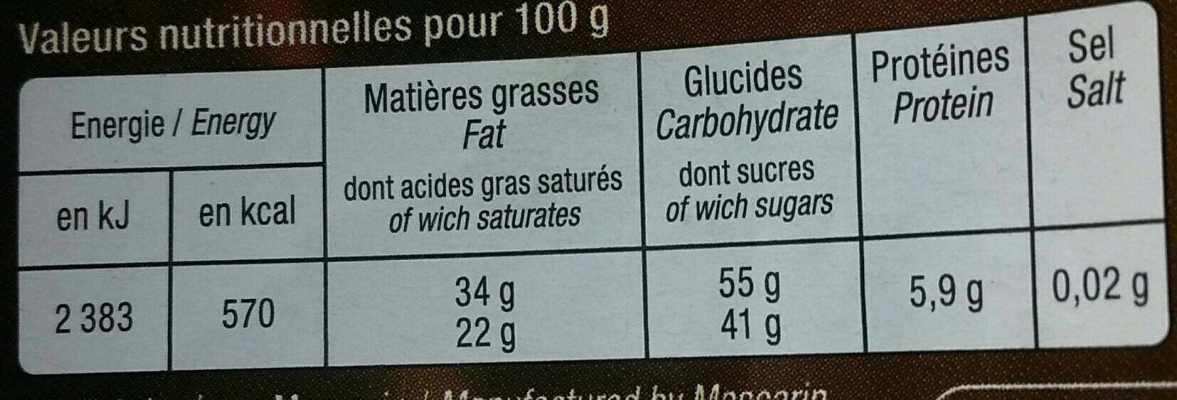Mascarin Chocolat noir fourré packshot