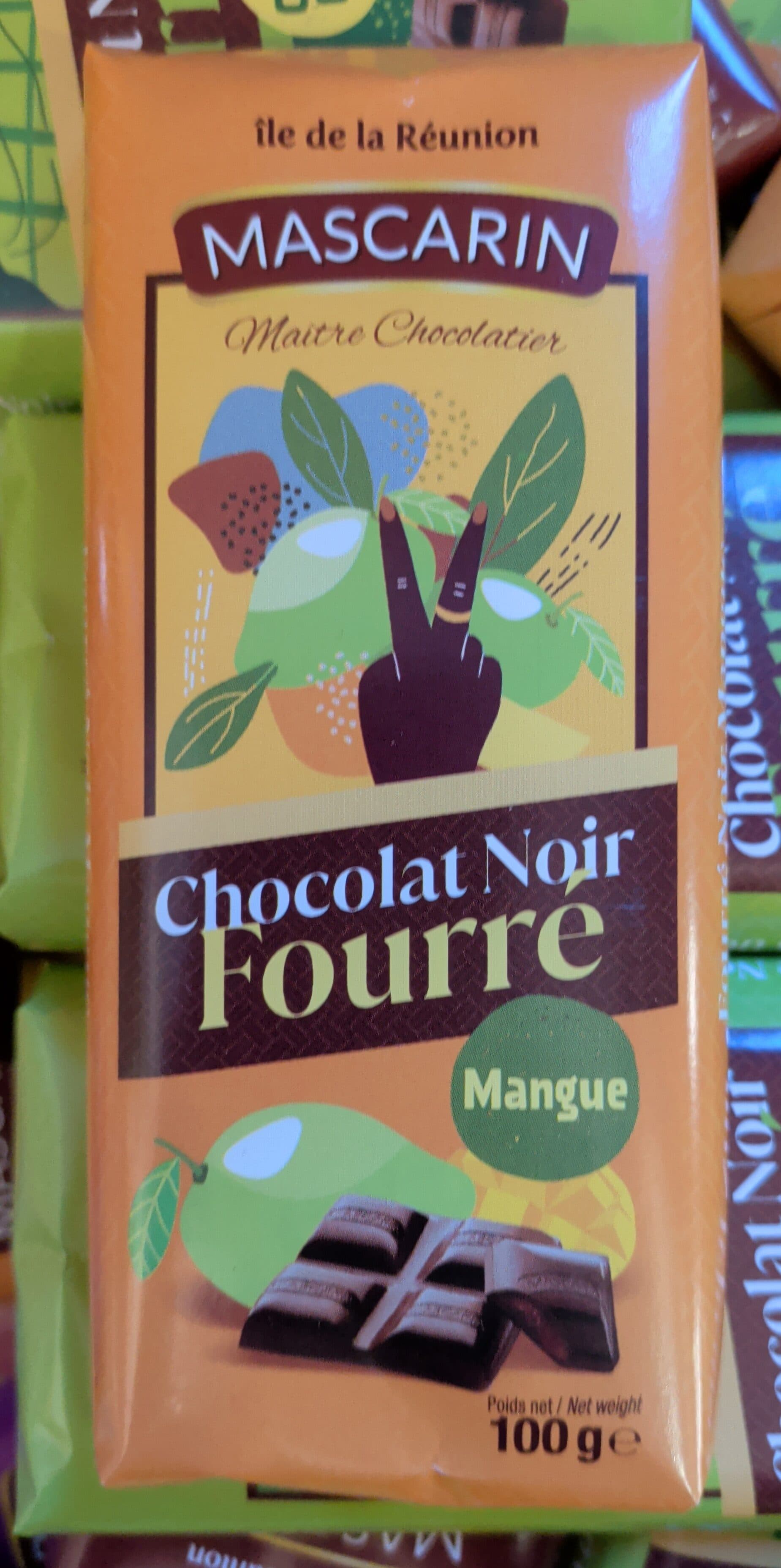 Mascarin Chocolat noir fourré mangue packshot