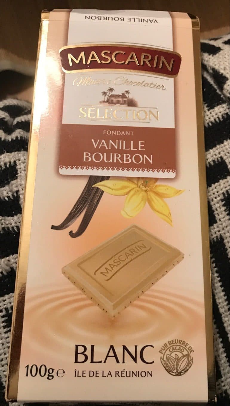 Mascarin Chocolat blanc fondant vanille bourbon packshot