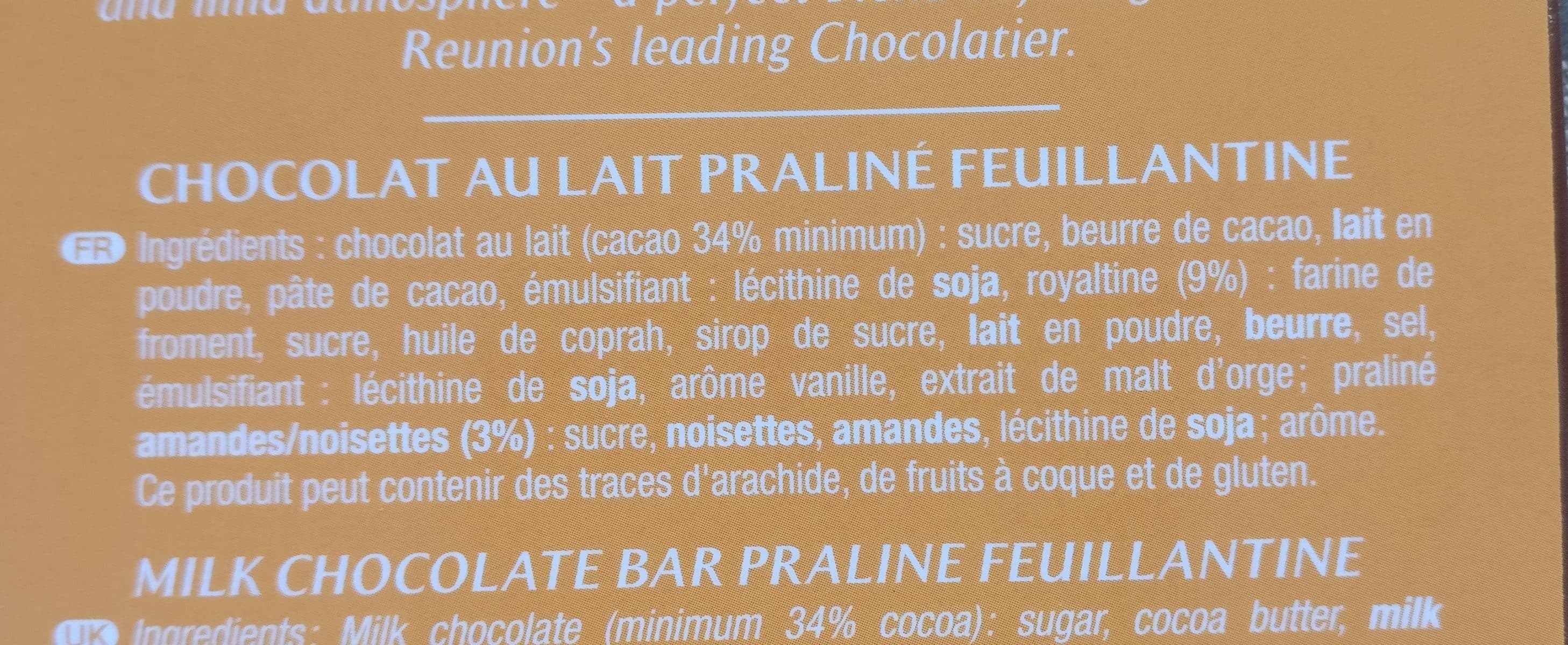 Mascarin Croustillant Praliné Feuillantine packshot