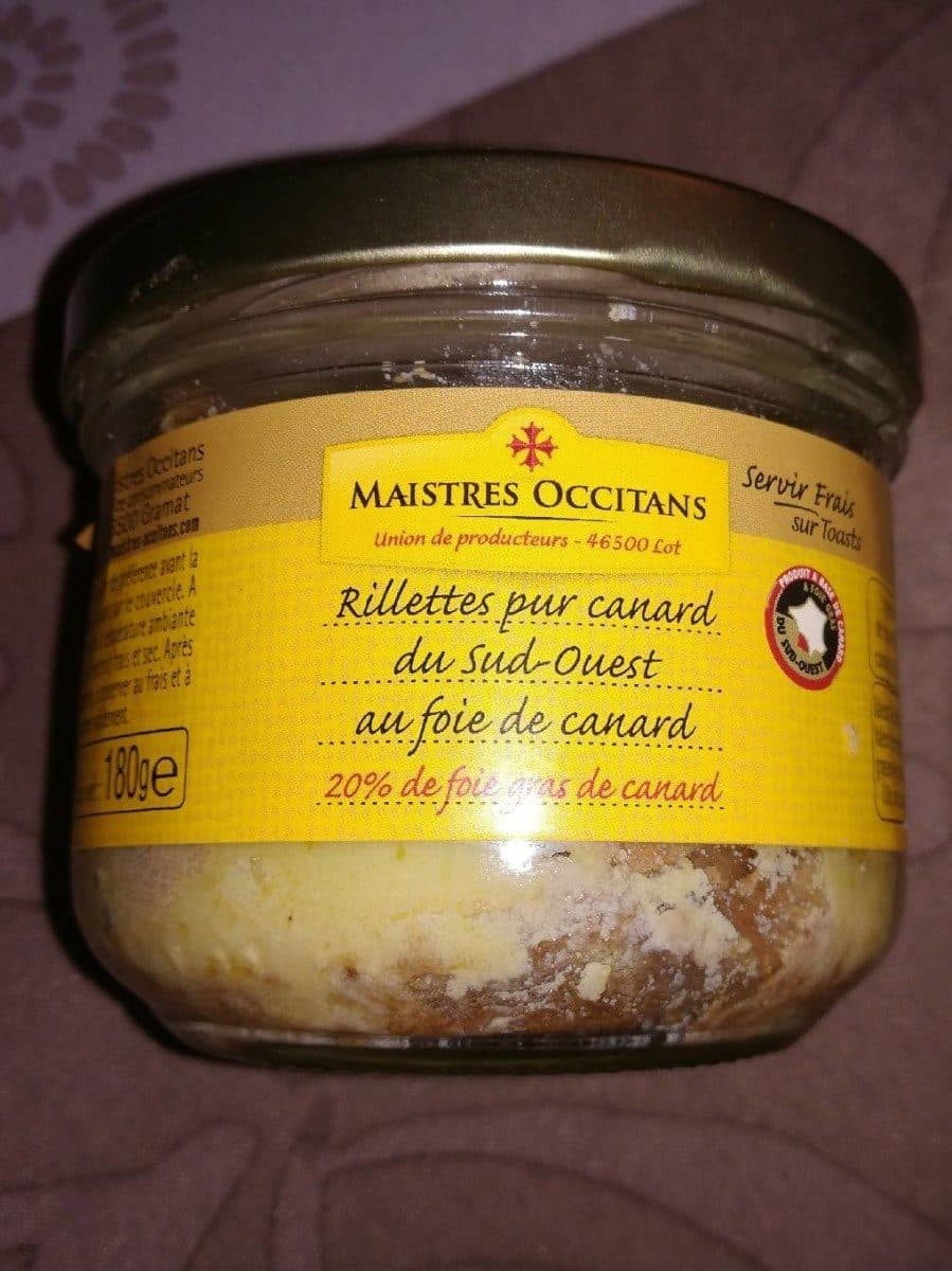 maistres occitans Rillettes pur canard du sud ouest au foie gras packshot