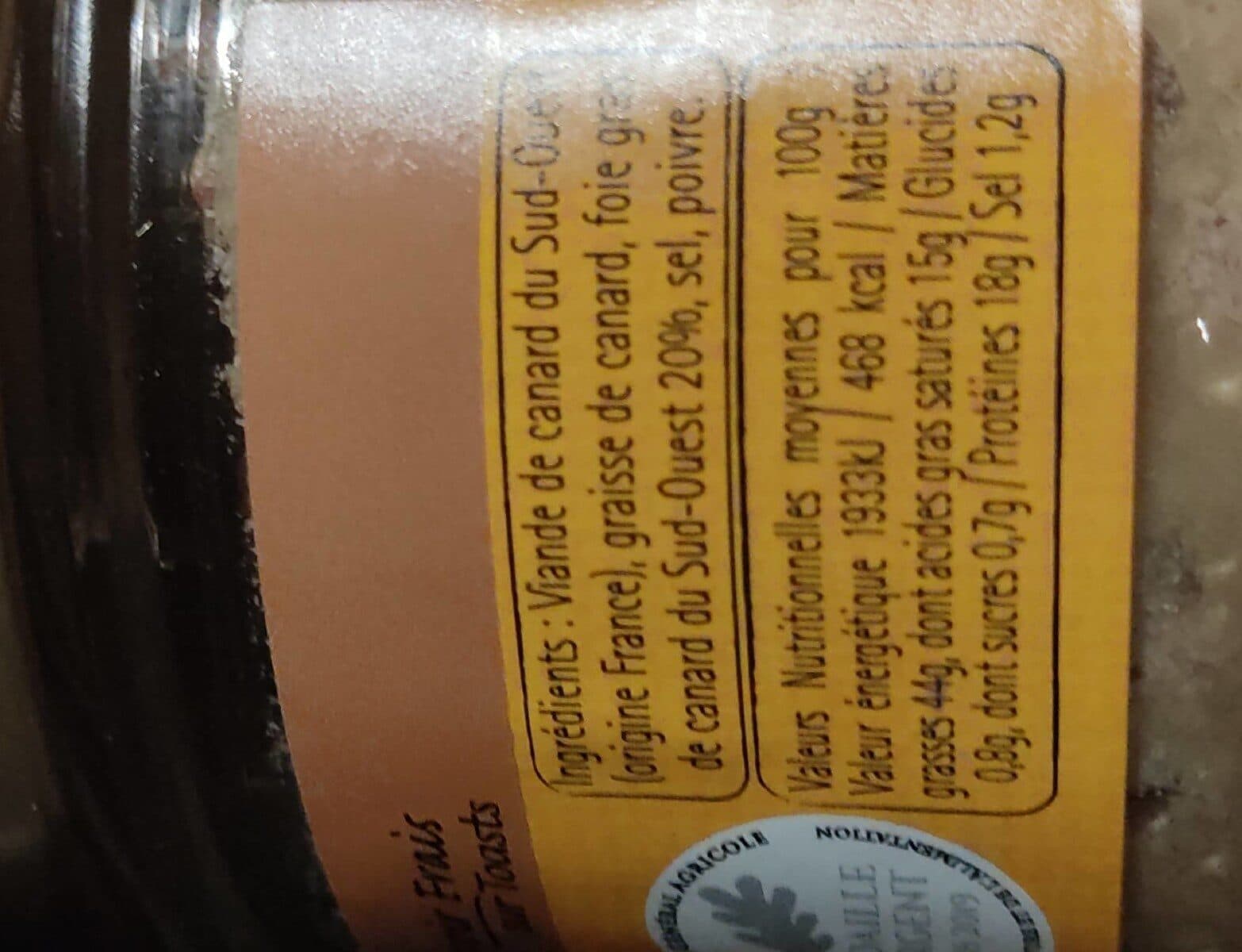 maistres occitans Rillettes pur canard du sud ouest au foie gras packshot