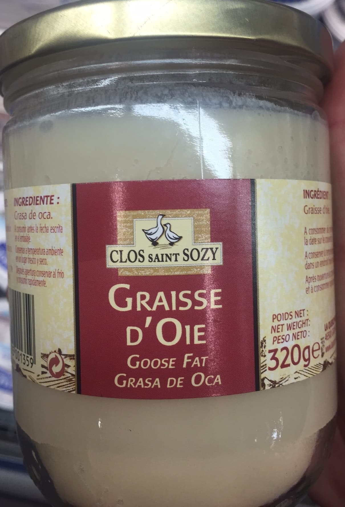 Clos Saint Sozy Graisse d'oie packshot