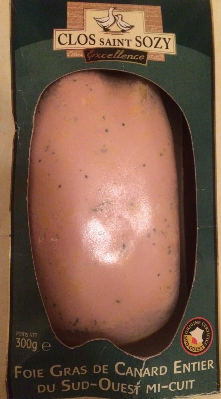 Clos Saint Sozy Fois gras de canard entier du sud-ouest mi-cuit packshot