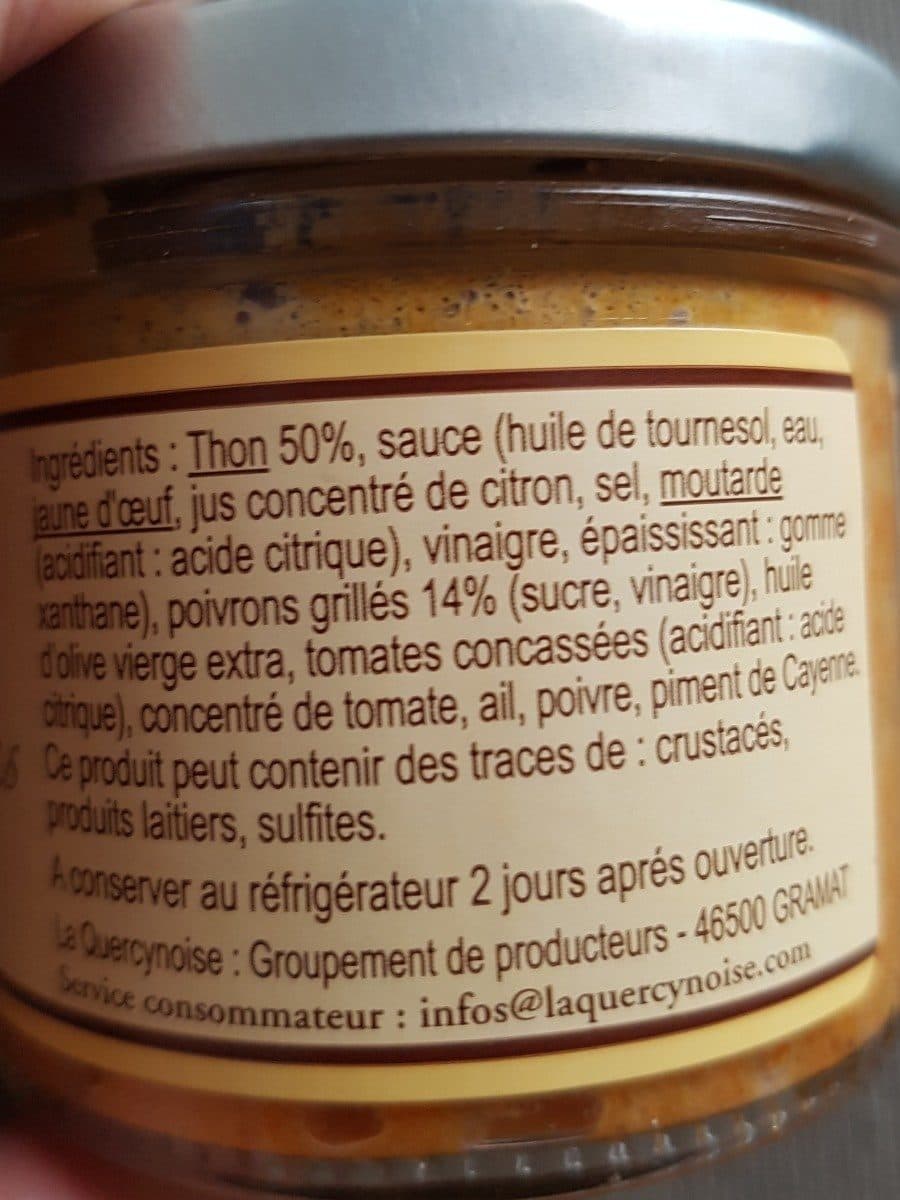 Open Food Facts rillettes de Thon aux Poivrons packshot