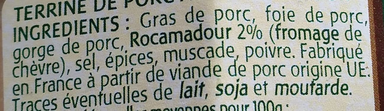 Clos Saint Sozy Terrine rustique au rocamadour packshot