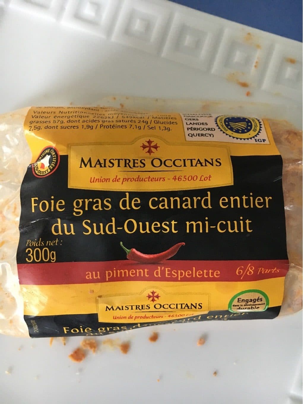 MAISTRES OCCITANS Foie gras de canard mi-cuit au piment d'Espelette packshot