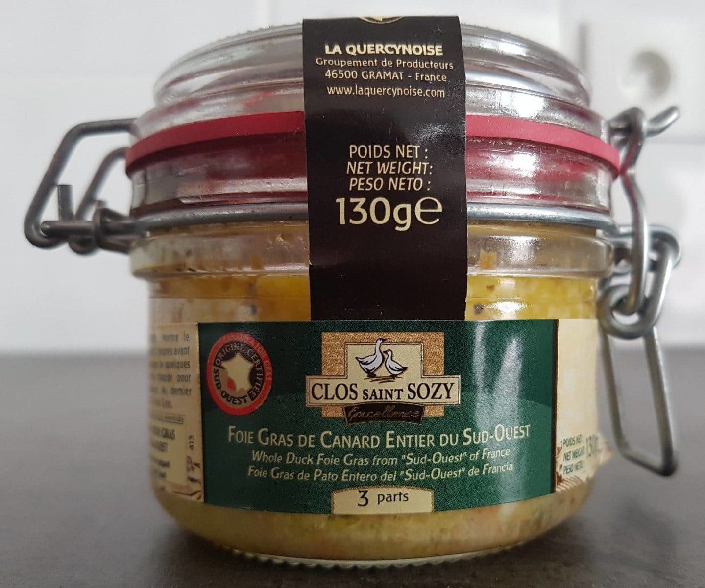 Clos Saint Sozy foie gras de canard entier du Sud Ouest packshot