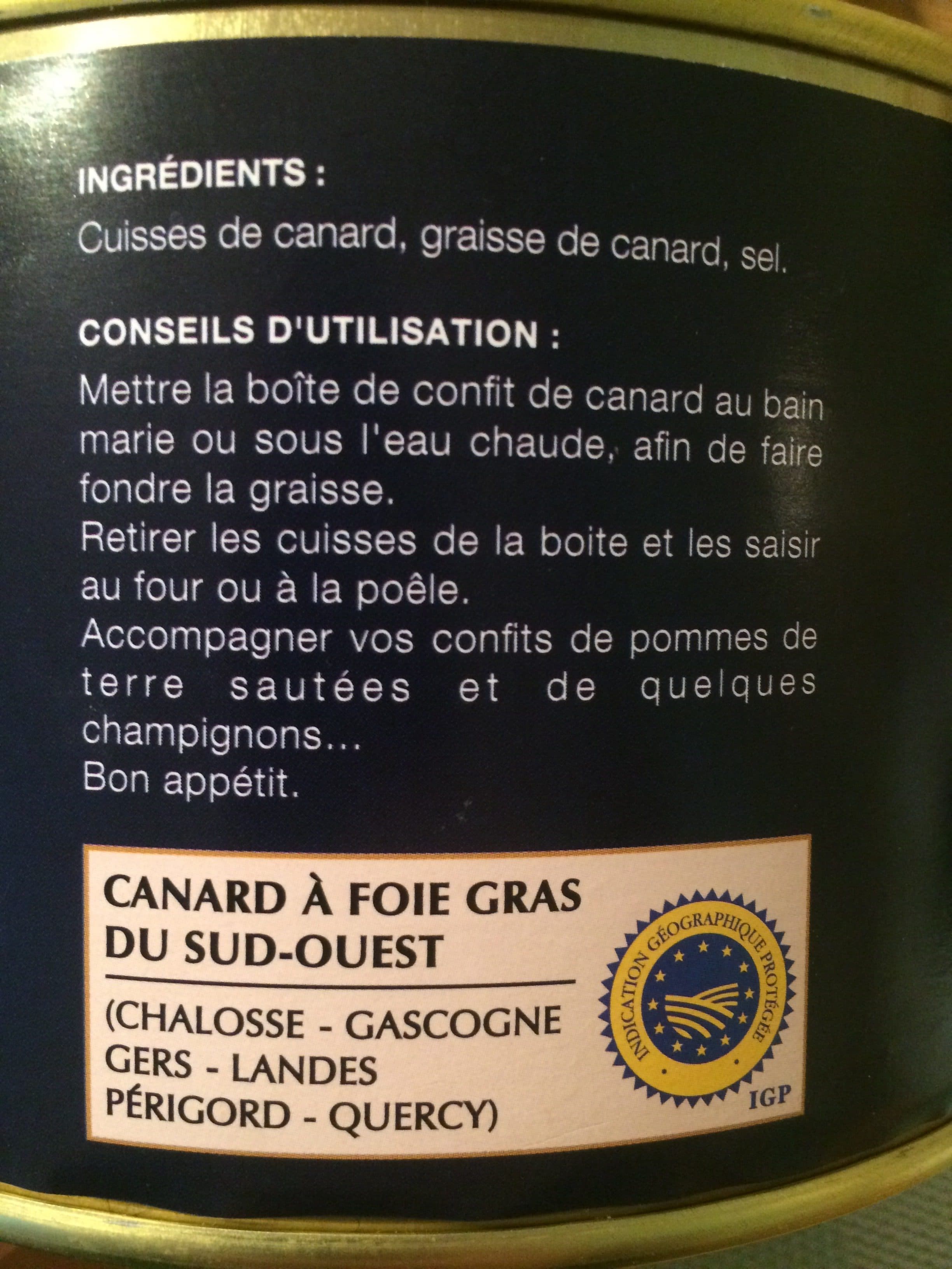 Maison Occitane Confit de canard du sud-ouest packshot