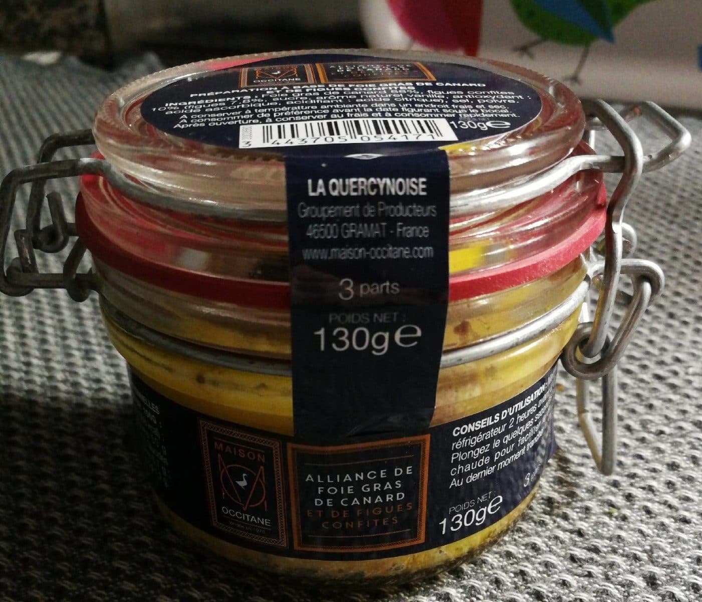Maison Occitane Préparation à base de foie gras de canard et de figues confites packshot