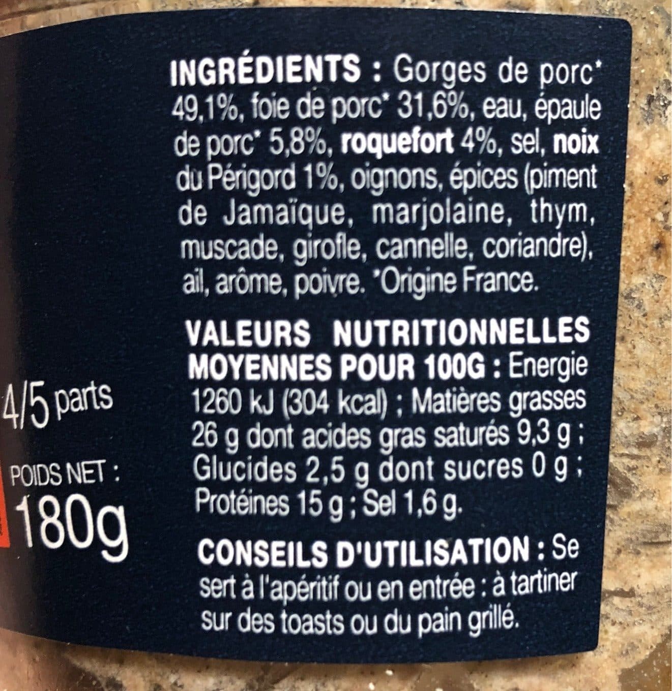 Maison occitane Terrine de Campagne au roquefort packshot