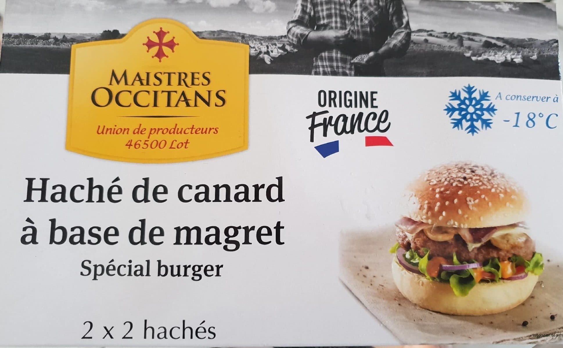 Maison Occitane Haché de canard à base de magret. Spécial burger. packshot