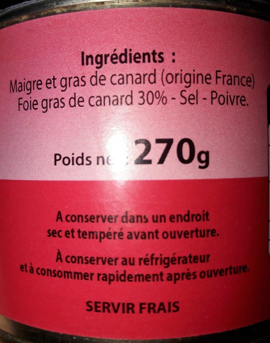 Dupérier Fritons de chalosse au foie de canard packshot