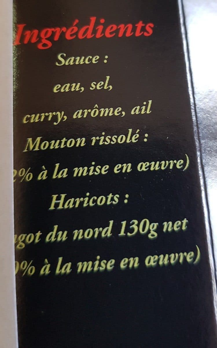Les Naturelles du Haut Pays Navarin de mouton aux lingots du Nord packshot