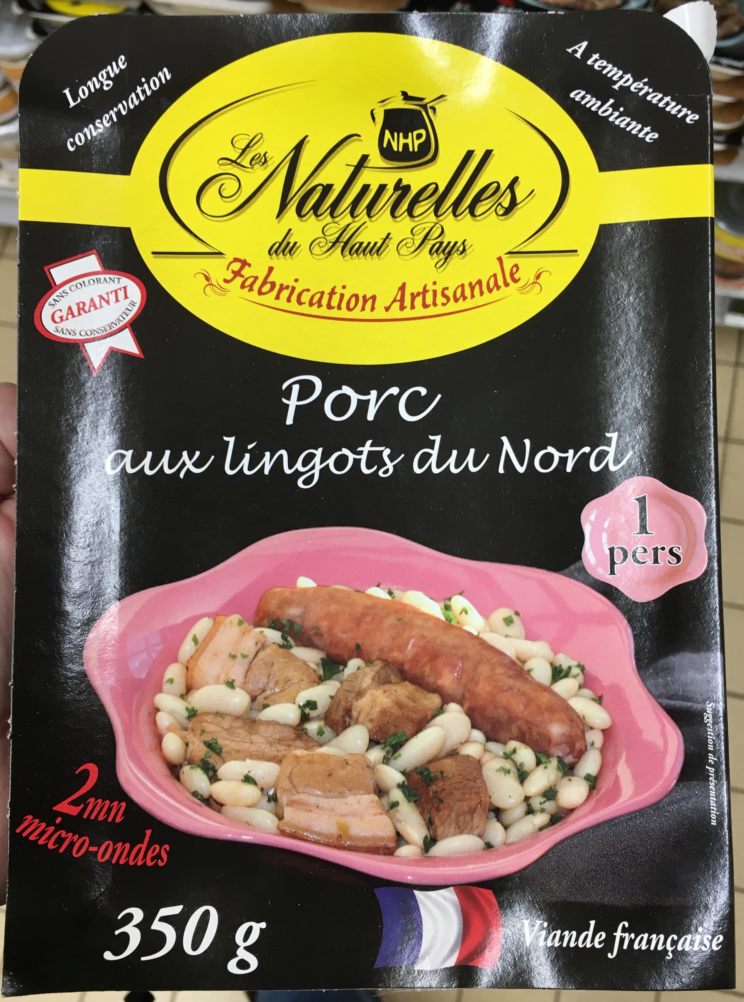 Les Naturelles du Haut-Pays Porc aux lingots du Nord packshot