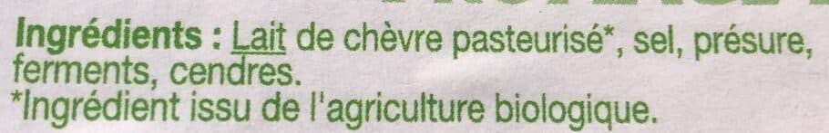 Open Food Facts Bûchette Cendrée Biologique packshot