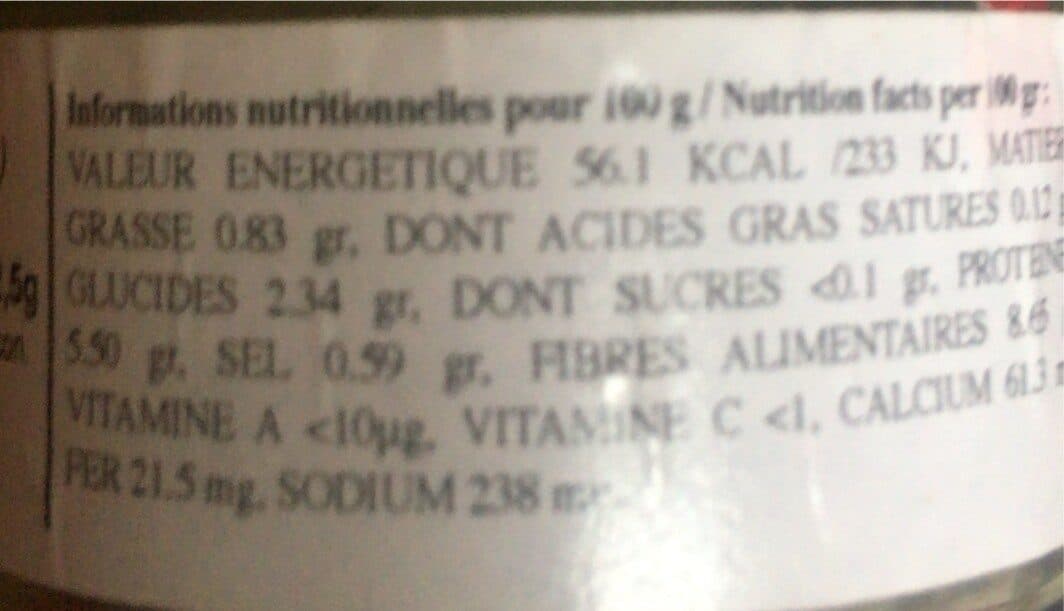 Open Food Facts Morceaux De Truffes Noires packshot