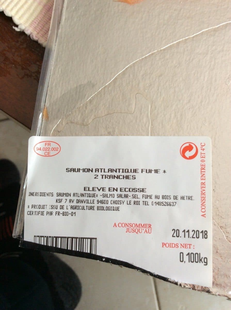 Nature ocean Saumon fumé bio packshot