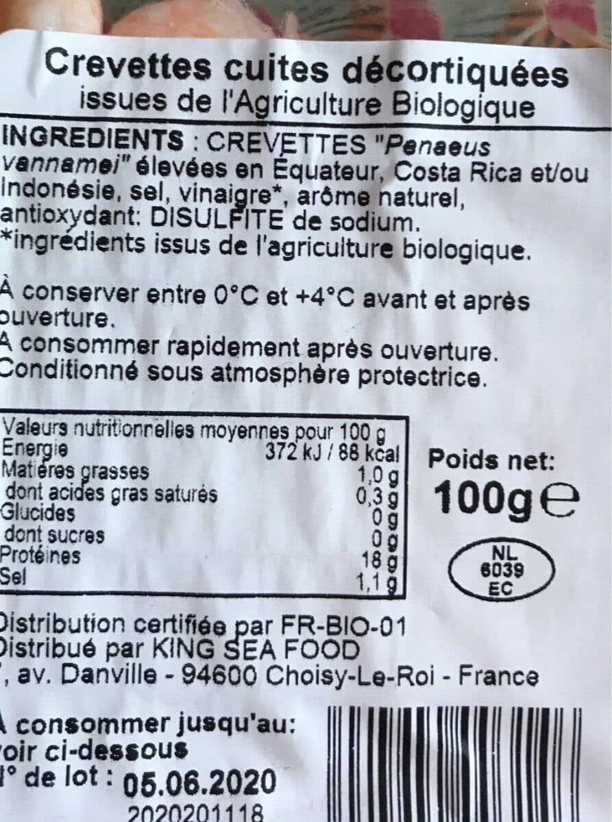 Nature Océan Crevettes bio packshot