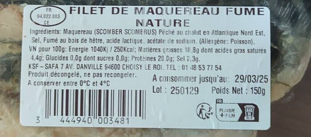King Sea Food Filet de maquereau fumé nature packshot