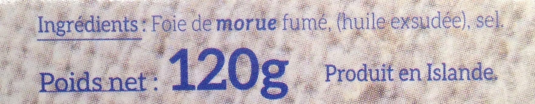 Nature océan FOIE de MORUE FUMÉ pêche durable MSC packshot