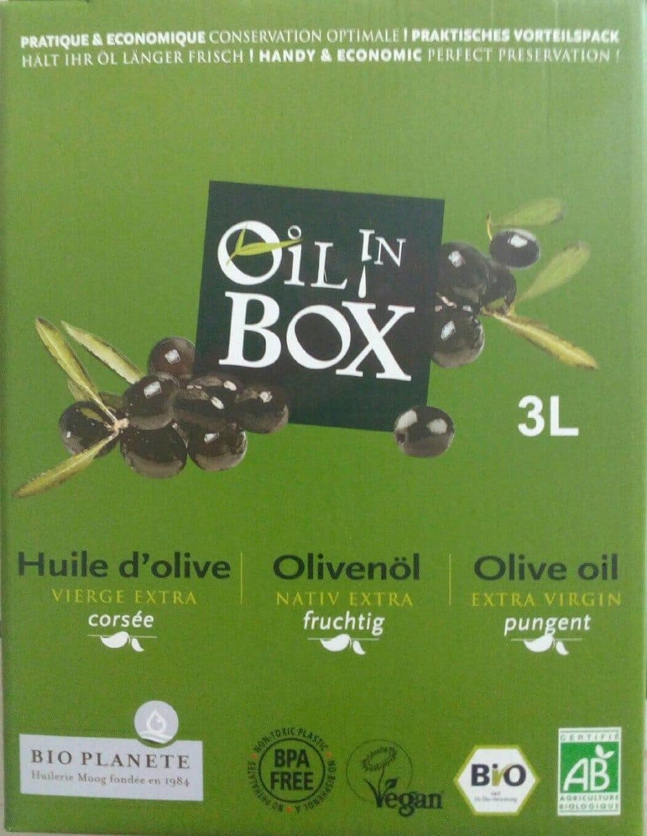 Bio planete Huile d'olive vierge extra Bio - Oil in box packshot