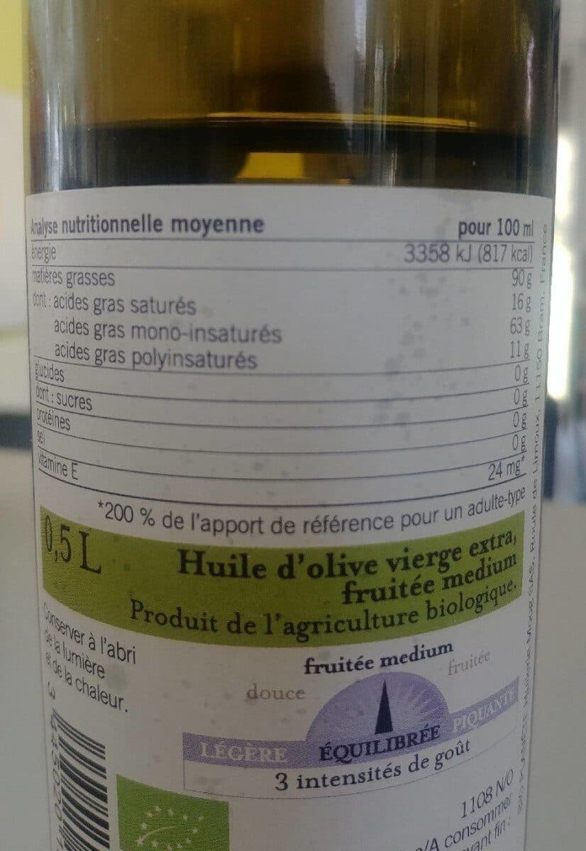 Bio planète Huile d'olive Fruitée Medium packshot